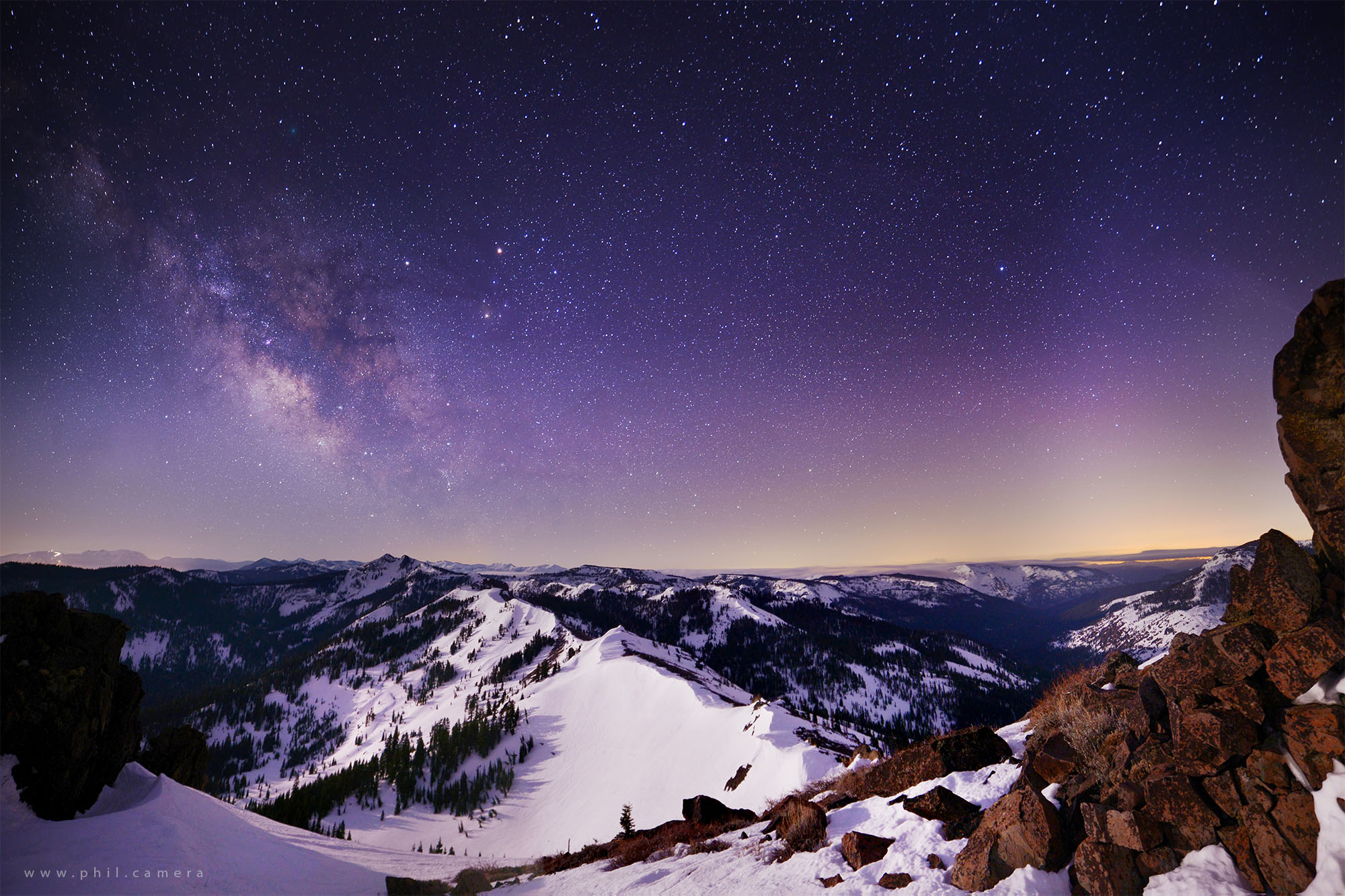Milky Way from the top of Ward Peak