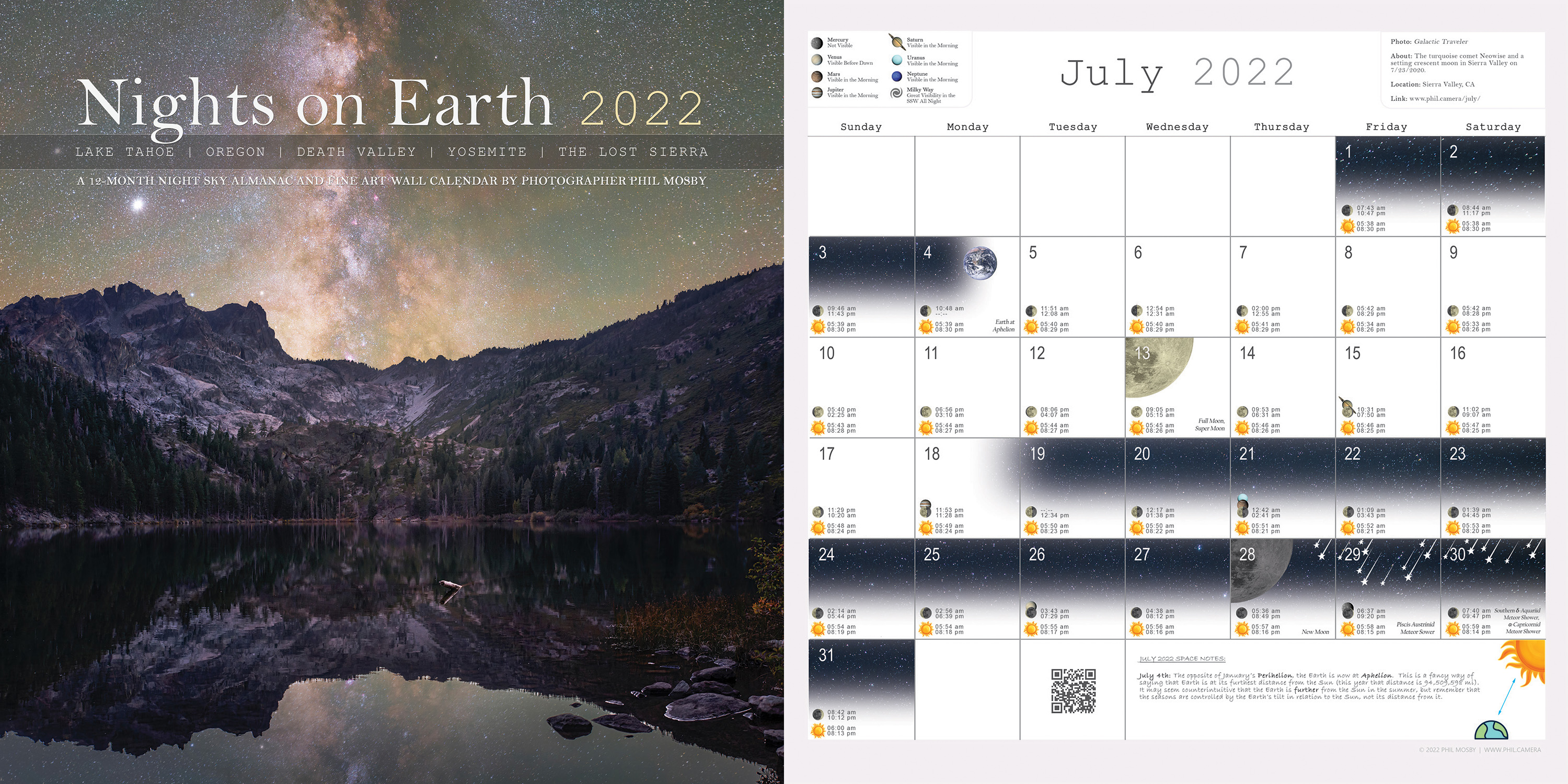 Nights on Earth 2022 Nightscape photography calendar and stargazer's