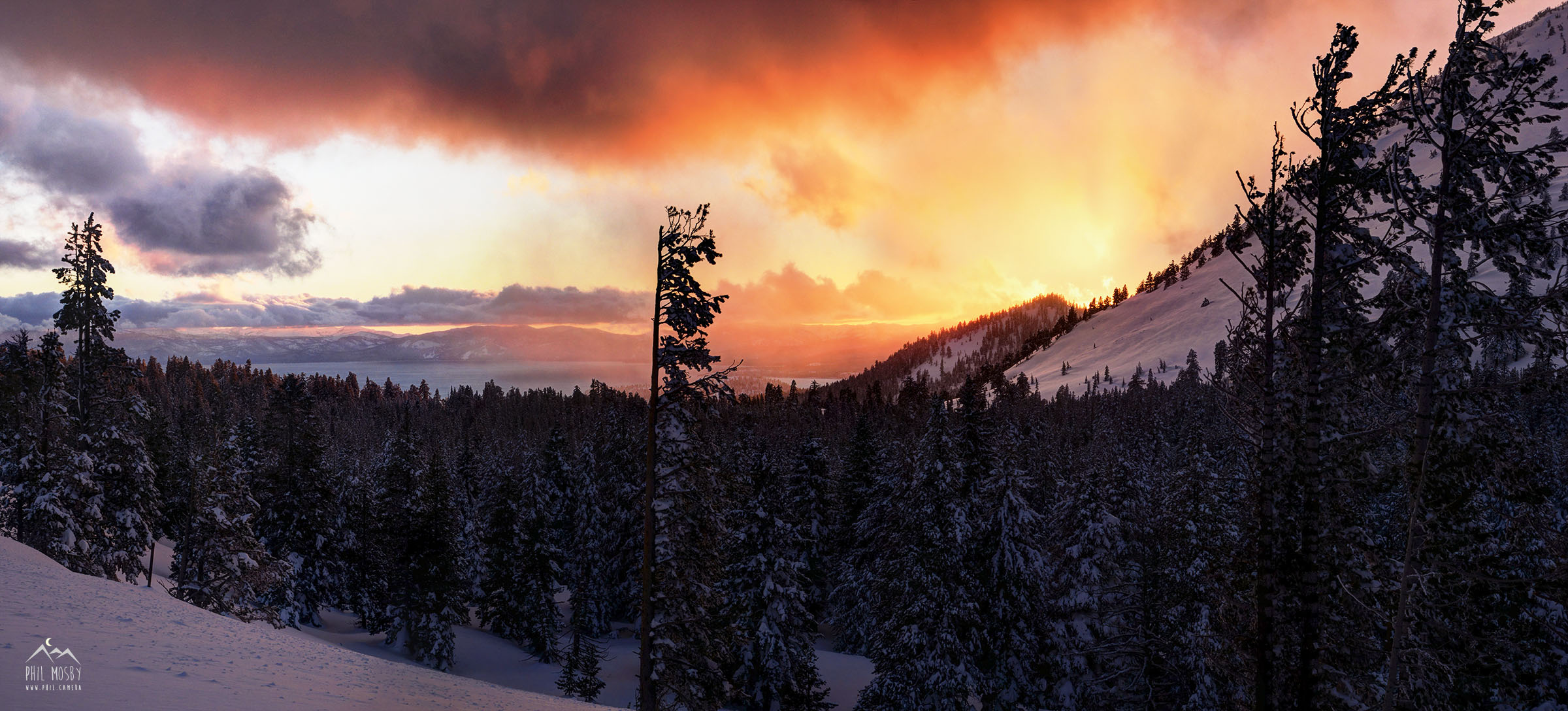 Winter Lights - Sunset Over Lake Ta