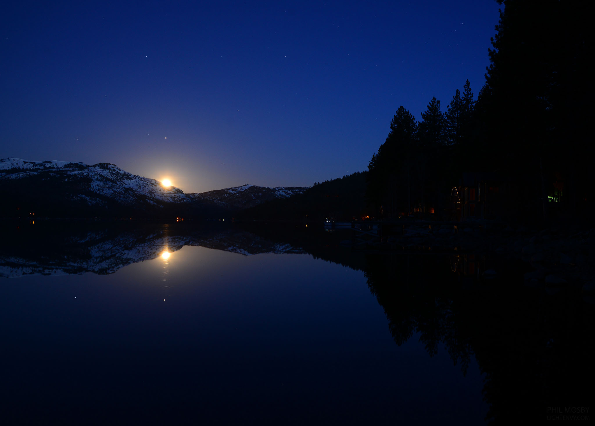 Moonset over Donner (2 of 2)