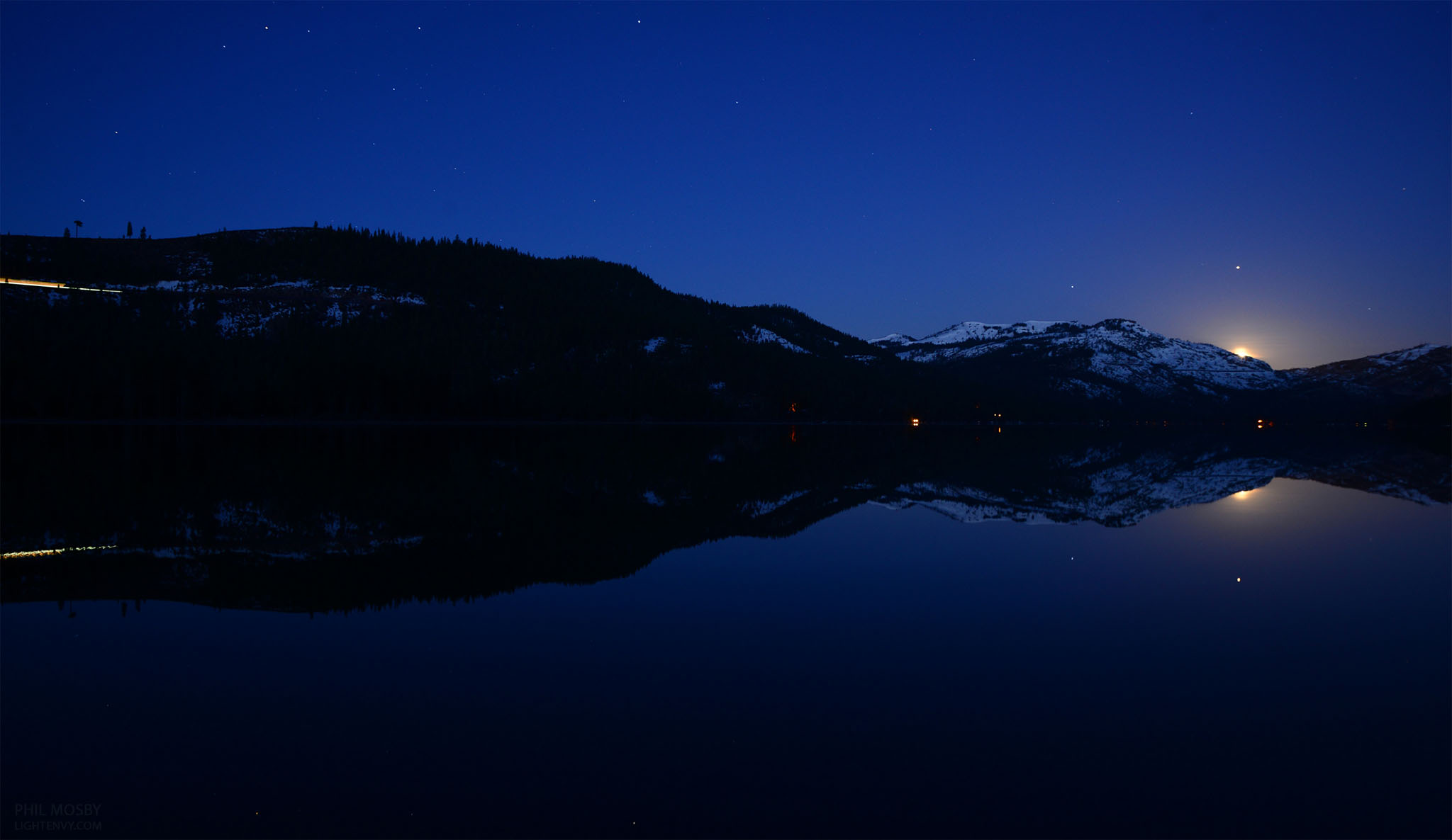 Moonset over Donner (1 of 2)
