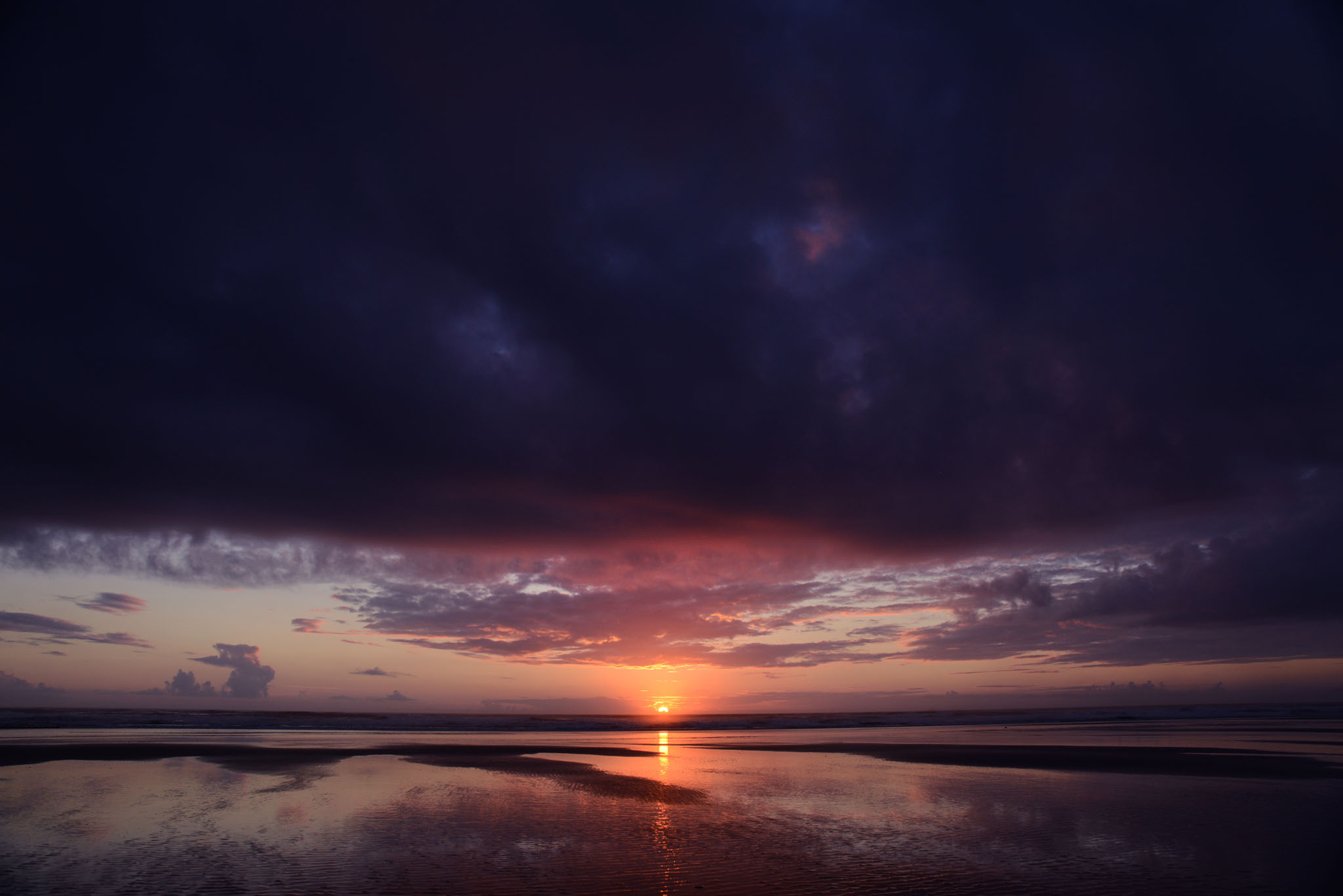 Lonely Oregon Beach Sunset