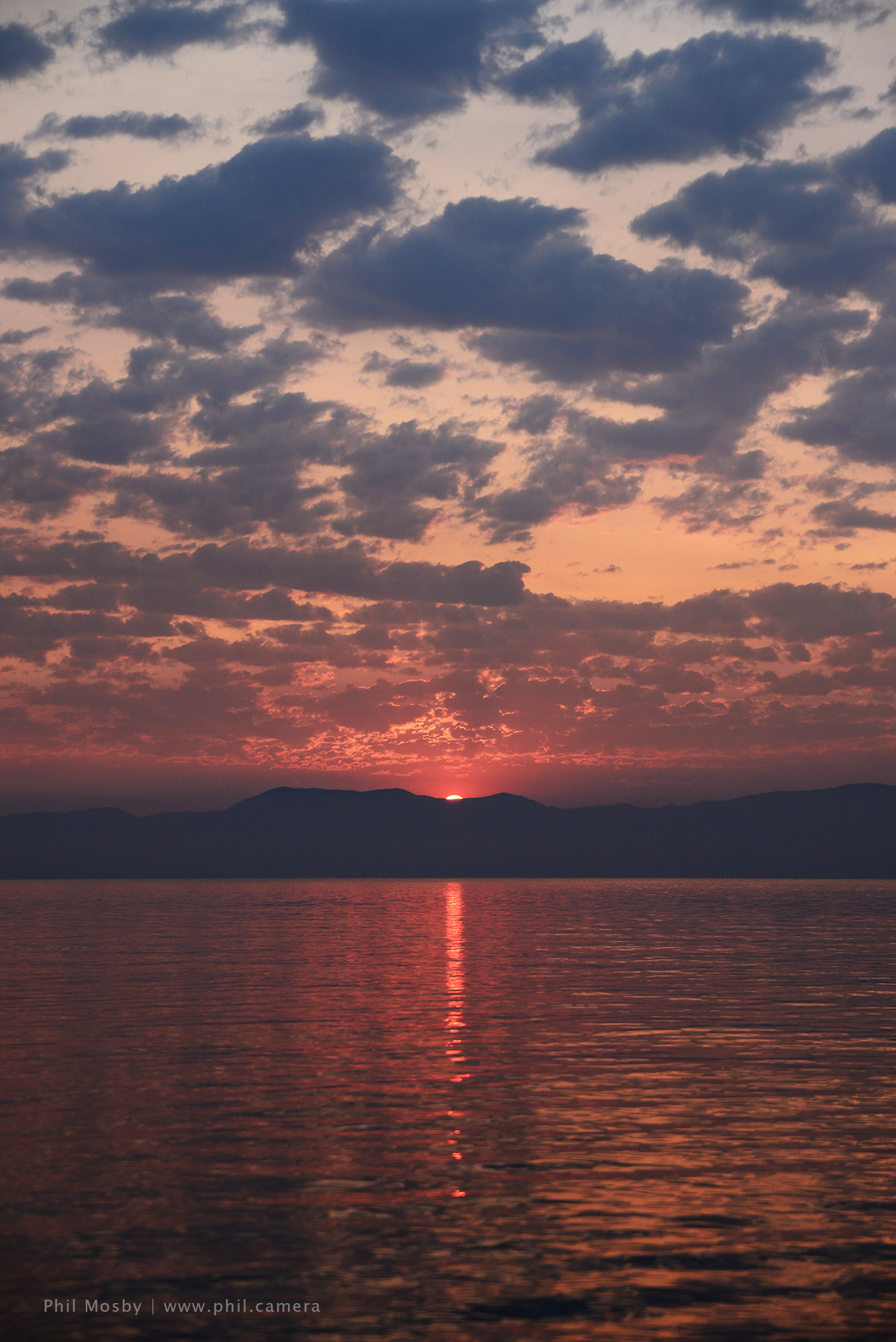 Red Mackerel Sunrise. Lake Tahoe, A