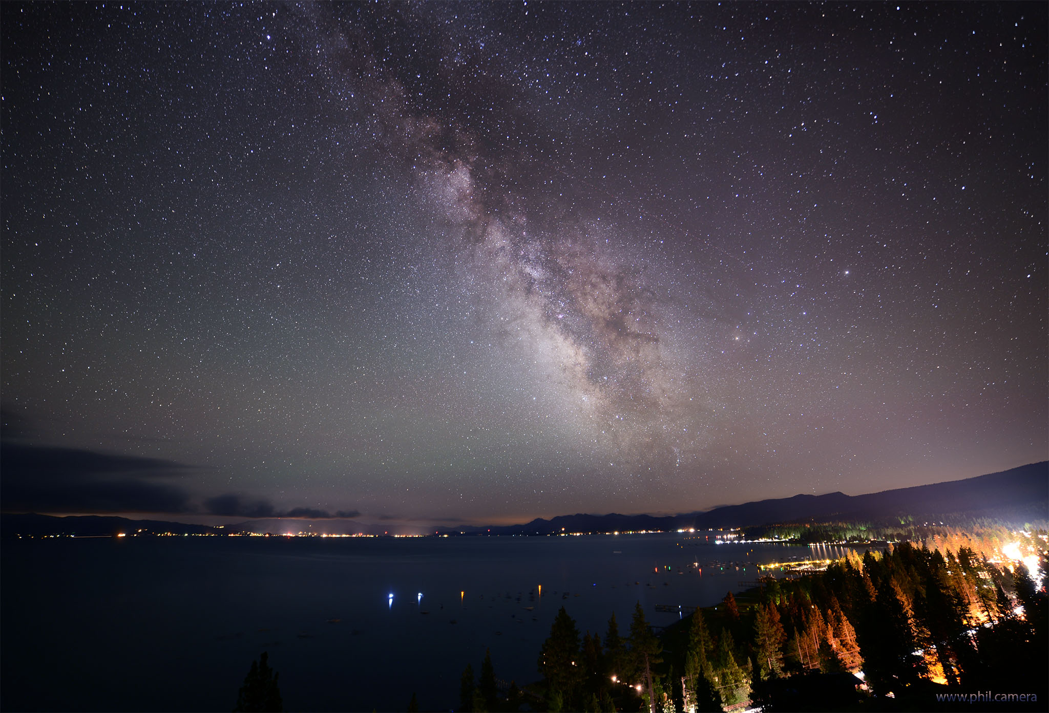Milky Way over Tahoe City 07/11/201