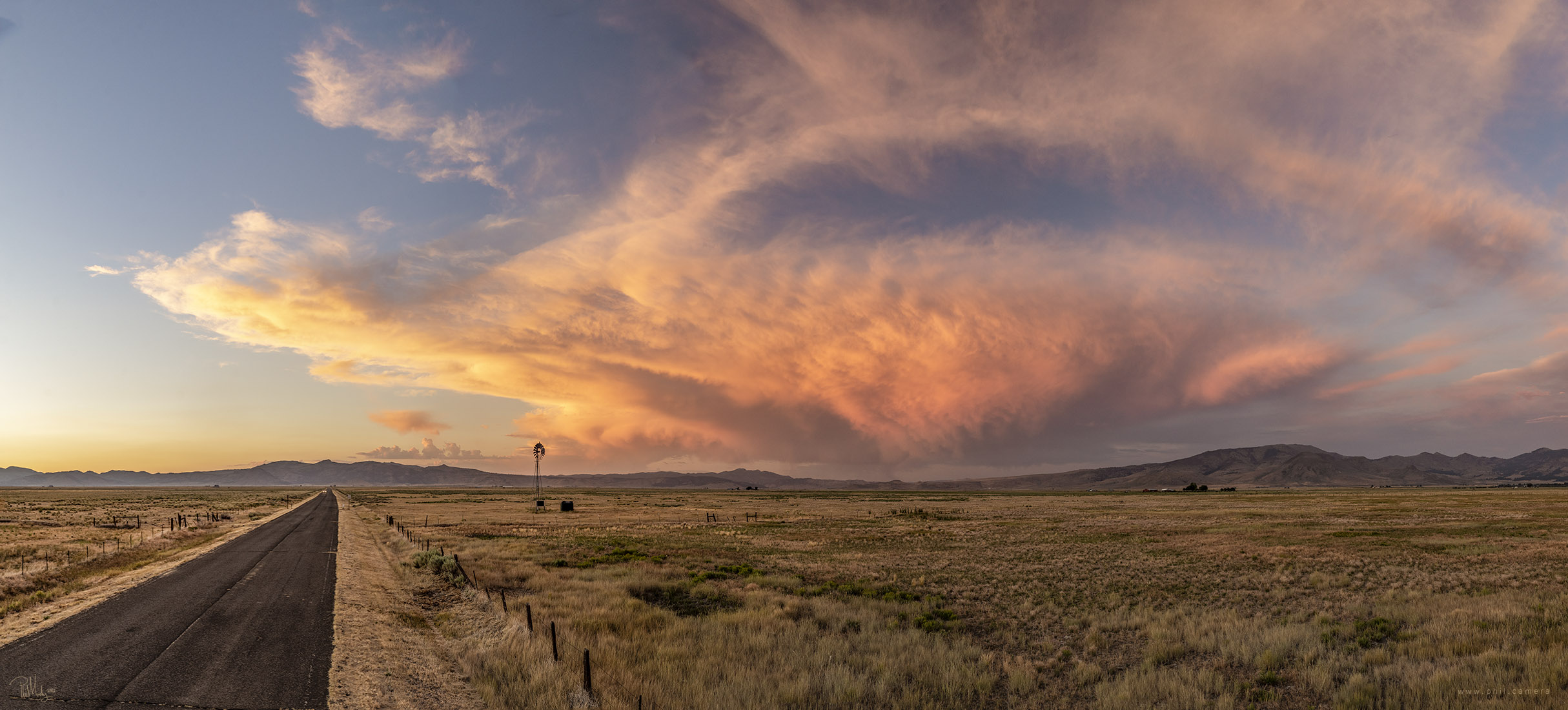 Distant rain clouds in Sierra Valle